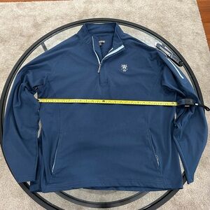 Peter Millar Crown Sport Quarter Zip Performance Golf Jacket Blue Men's Sz XXL